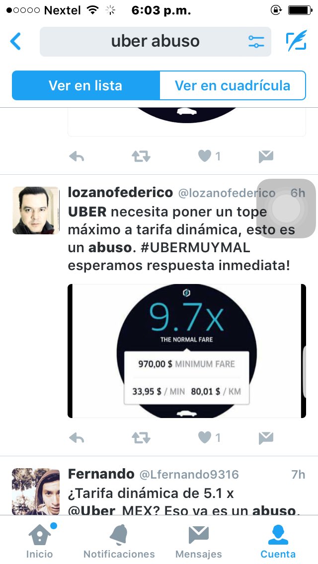 Benavideslaw's tweet photo. @edgarsigler @Uber_MEX @lozanofederico @rafalitosarmi @pryzhill @vladimirgaleana @alexiabarriosg Denuncia #UberABUSO https://t.co/uWraupOCJx