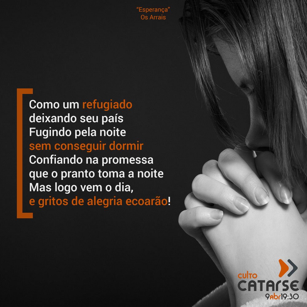 _catarse's tweet image. Sábado, 19:30, você tem um encontro com a #esperança. Saiba+em juventudecatarse.com.br #Jesus #CultoCatarse