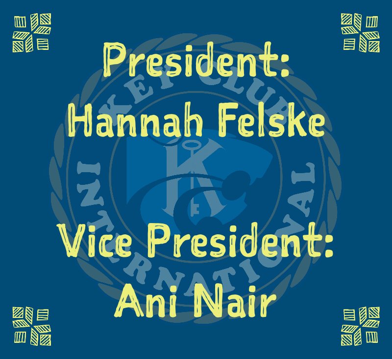 Congratulations to our newly elected officers: