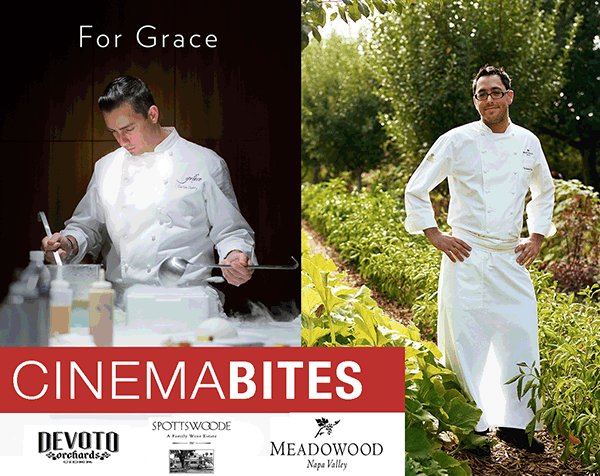 #CurtisDuffy #ForGrace onscreen with culinary treats from #ChristopherKostow <a href="/StHelenaCA/">St. Helena, CA</a>  <a href="/devoto_orchards/">Devoto Cider</a> 4/11/16