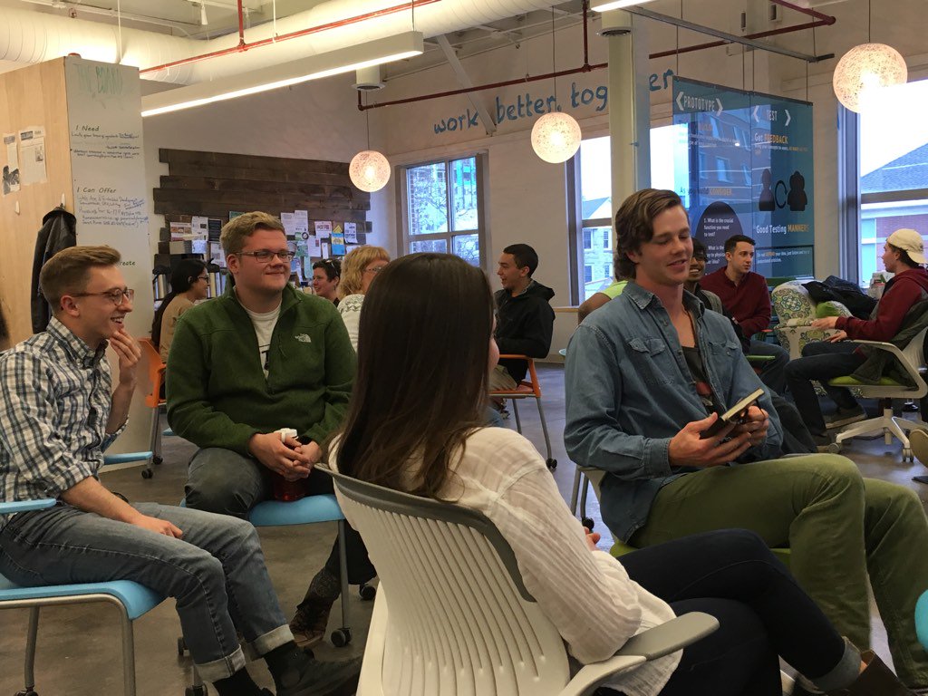 galenbernard's tweet photo. Running way over time at Elevate w/ @newleafupdates. People are having too much fun learning to stop. https://t.co/u19EyWbxn9