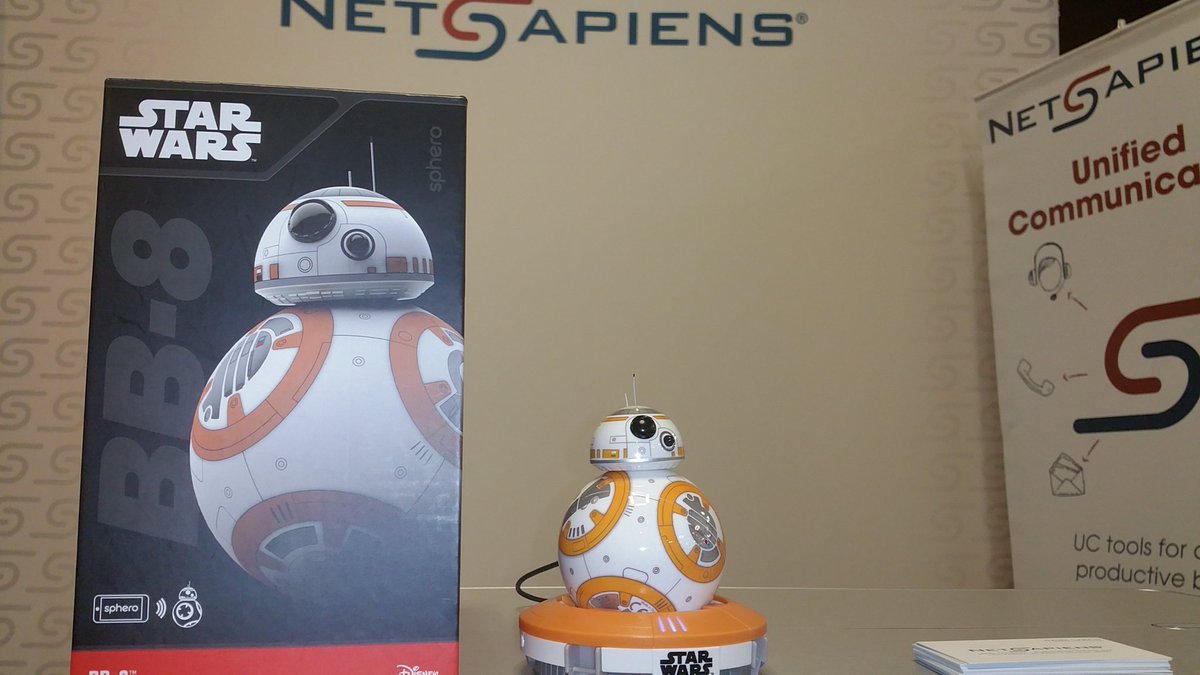 netsapiens's tweet photo. Stop by Booth 200 at #IPVisionshow for a chance to win this app controlled BB8! https://t.co/IIjlVgYNzF