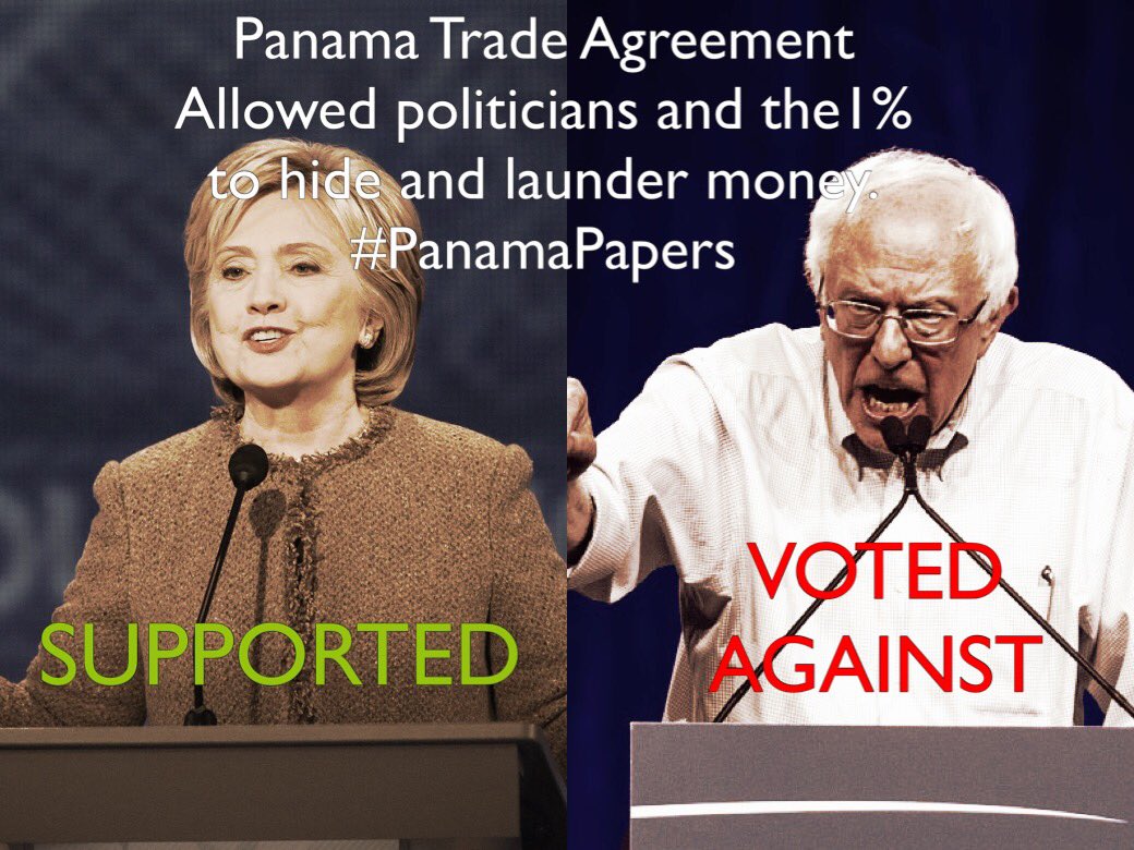 people4bern's tweet image. .@HillaryClinton only one person pushed for the Panama Free Trade Agreement. YOU! #HillaryForgets #YesImProtesting