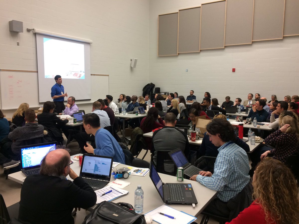 LOGICSAcademy's tweet photo. What are over 60 @YRDSB educators doing on a snowy Thursday? #modern #learning #stem #robotics #logicsstempd https://t.co/JkRRaBiPoR