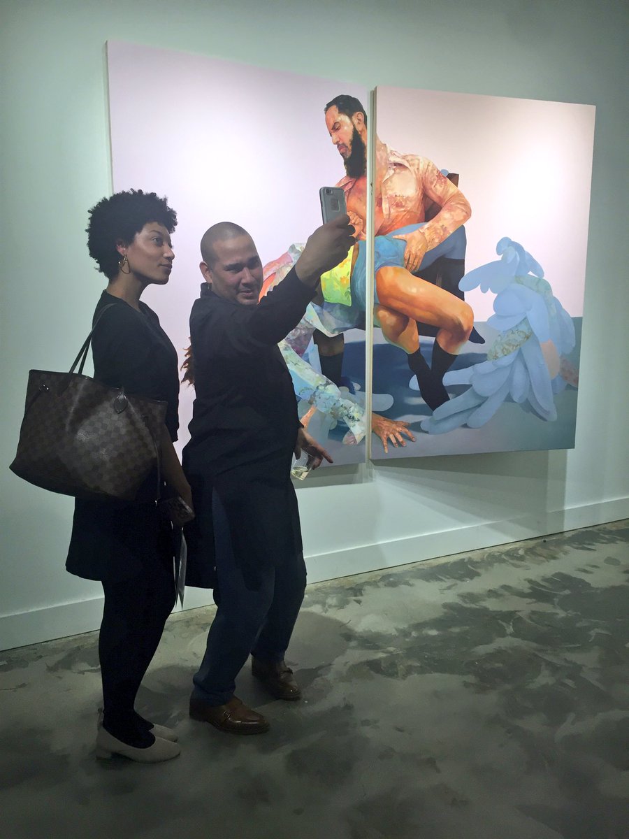 niborista's tweet photo. Striking a pose with David Antonio Cruz in his show at #GatewayProjectSpaces https://t.co/tdS99mggVA