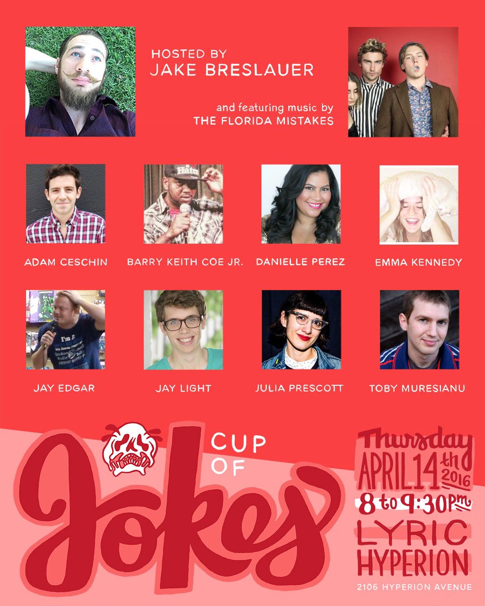 It's our one year anniversary and holy crap do we have an amazing show!!! #cupofjokes #lyrichyperiontheatreandcafe