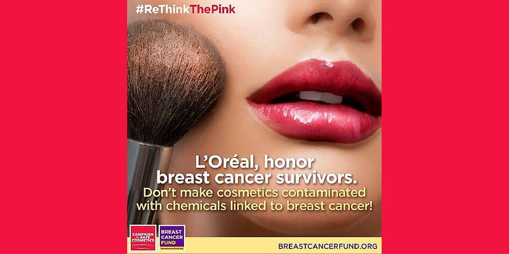 SafeCosmeticsHQ's tweet image. . @lorealparis honor #breastcancer survivors! #TakeAction: ow.ly/10nABT #RethinkThePink