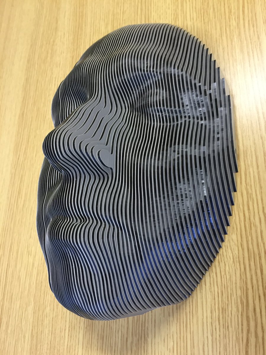 Here’s a 3D face that we created on our 5-axis #CNC router using 4mm thick solid laminate panelsystems.co.uk/cnc.html