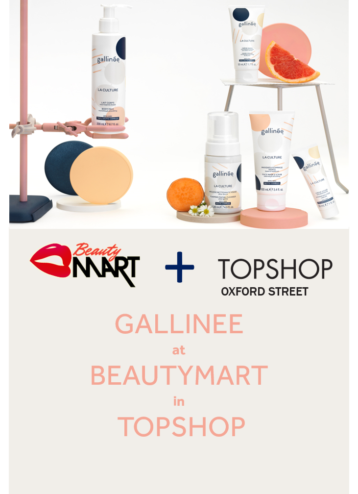 gallineeskin's tweet photo. Here we are, GALLINEE is available at @BeautyMARTUK in @topshop Oxford Circus store. So great ! https://t.co/bcpiw82SNV