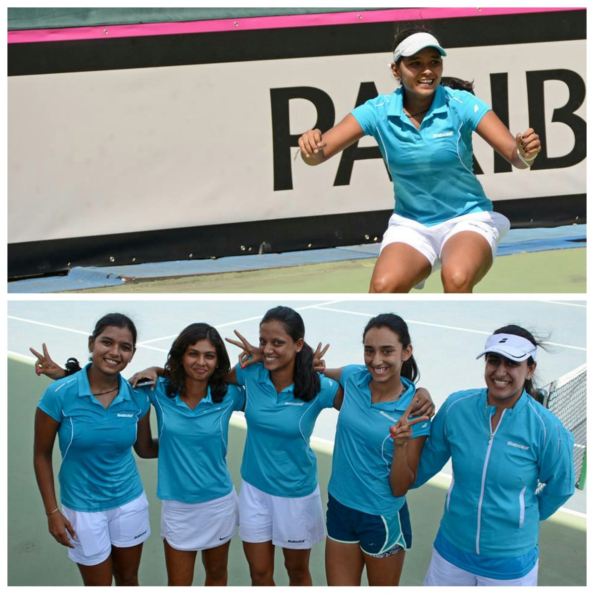 CTLAdvantage's tweet photo. India's U-16 @FedCup team led by #CTL2015 junior Sathwika Sama qualifies for the World Group beating Australia 2-0! https://t.co/cKZAb5RT02