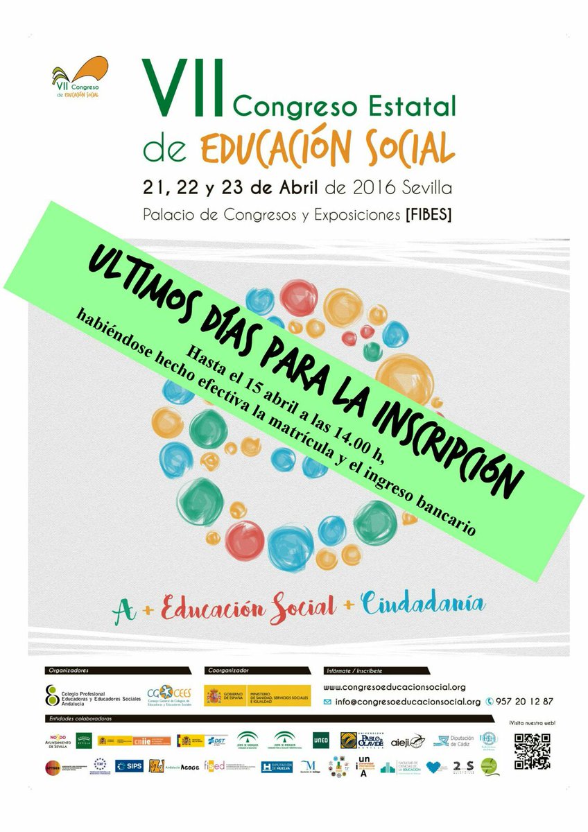 CarlosZapa's tweet photo. Estamos a una semana justa del #7congreduso en Sevilla ¡Nos vemos allí abajo!
@Congresoeduso @Copesaeduso @CGCEES https://t.co/joNGZc4aam