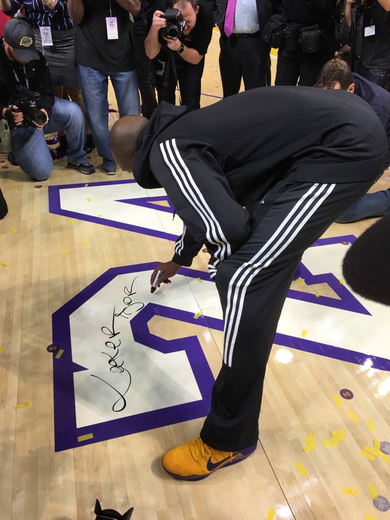 NBA's tweet photo. LAKER FOR LIFE - @kobebryant https://t.co/tqPILF8Vk1