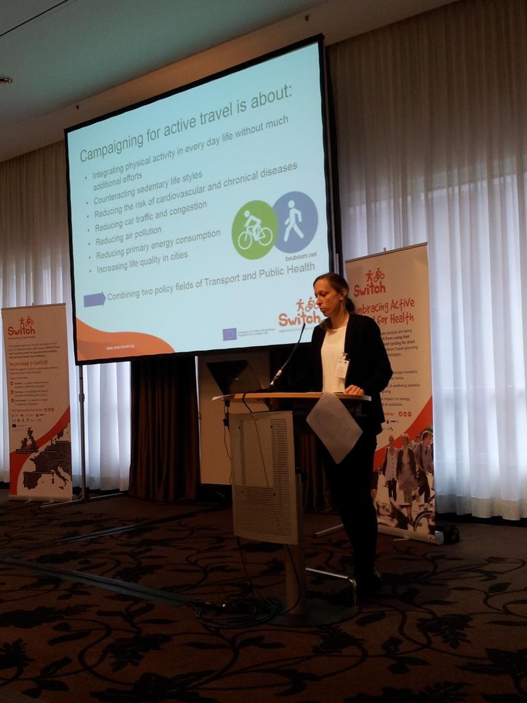 switchtravel's tweet photo. SWITCH final conference happening now in Bremen! Introductory words by our coordinator Wiebke Unbehaun #switchtravel https://t.co/LdNBw4y9YK