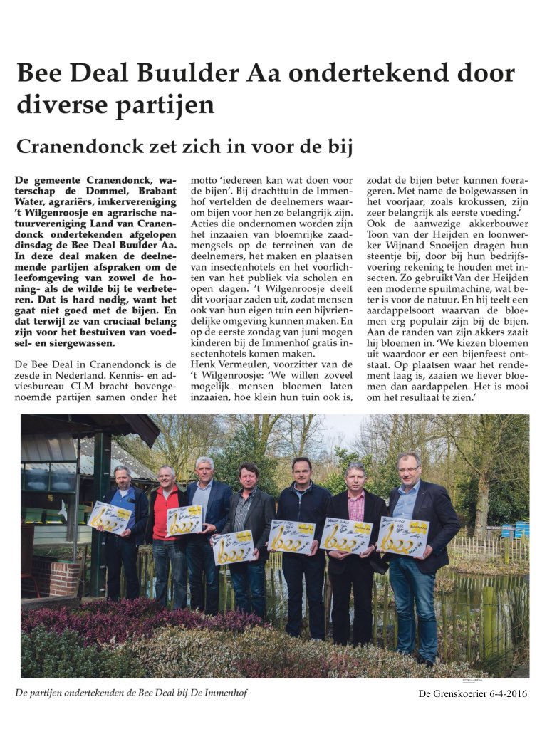 Mooie 🐝-deal. @wddommel doet graag mee.
Ik mis alleen Queen B in de foto heren ;-)
^PG <a href="/food4bees/">Stichting Food4Bees</a>