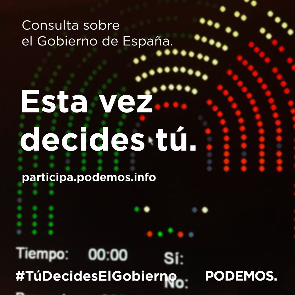 PODEMOS's tweet photo. ¡Toma la palabra! En Podemos las decisiones las tomas tú. Participa: https://t.co/OP525tjwDE #TúDecidesElGobierno https://t.co/FTSFgoLp1B
