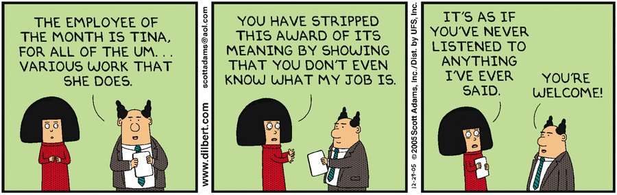 Rewards and recognition employee comic strip