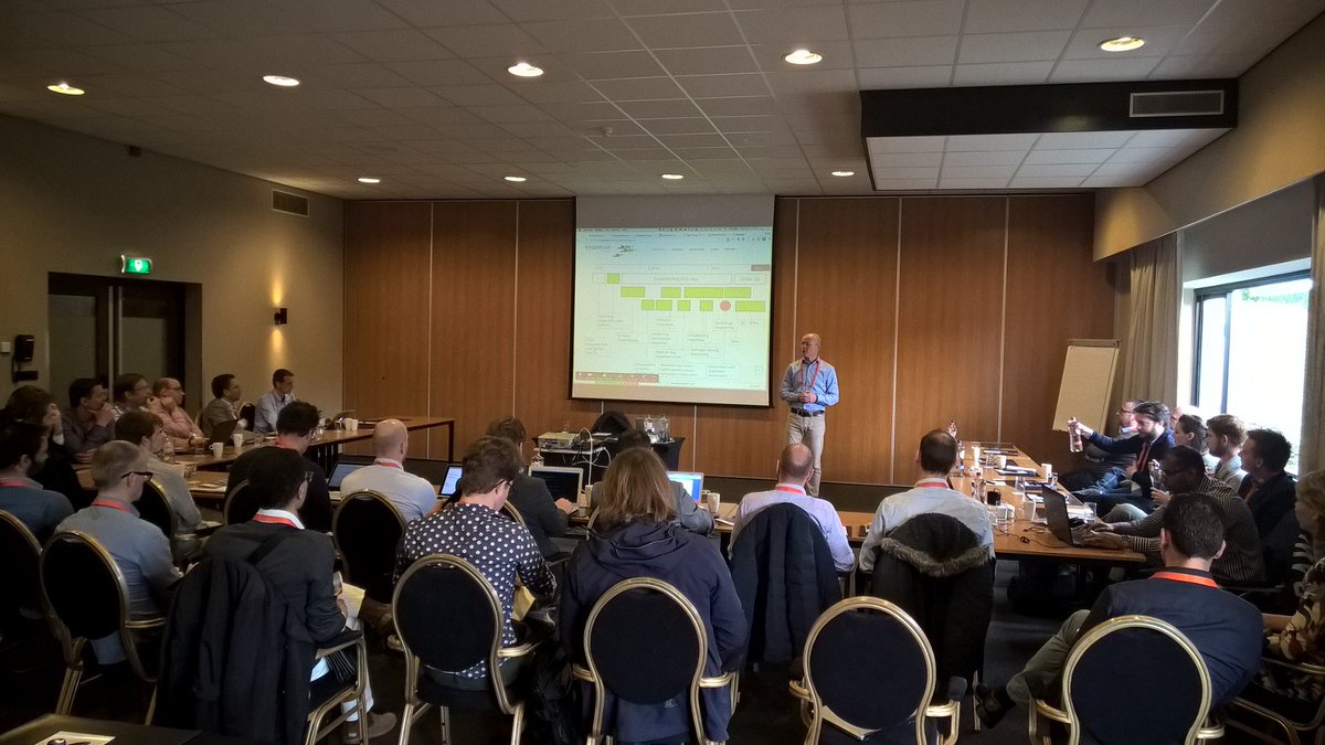 > 10 Mental Health vendors in the room. #Koppeltaal on #FHIR at <a href="/HL7nl/">HL7 Nederland</a> WGM. @Minddistrict <a href="/TopicusZorg/">Topicus Zorg</a> @sergejvanm