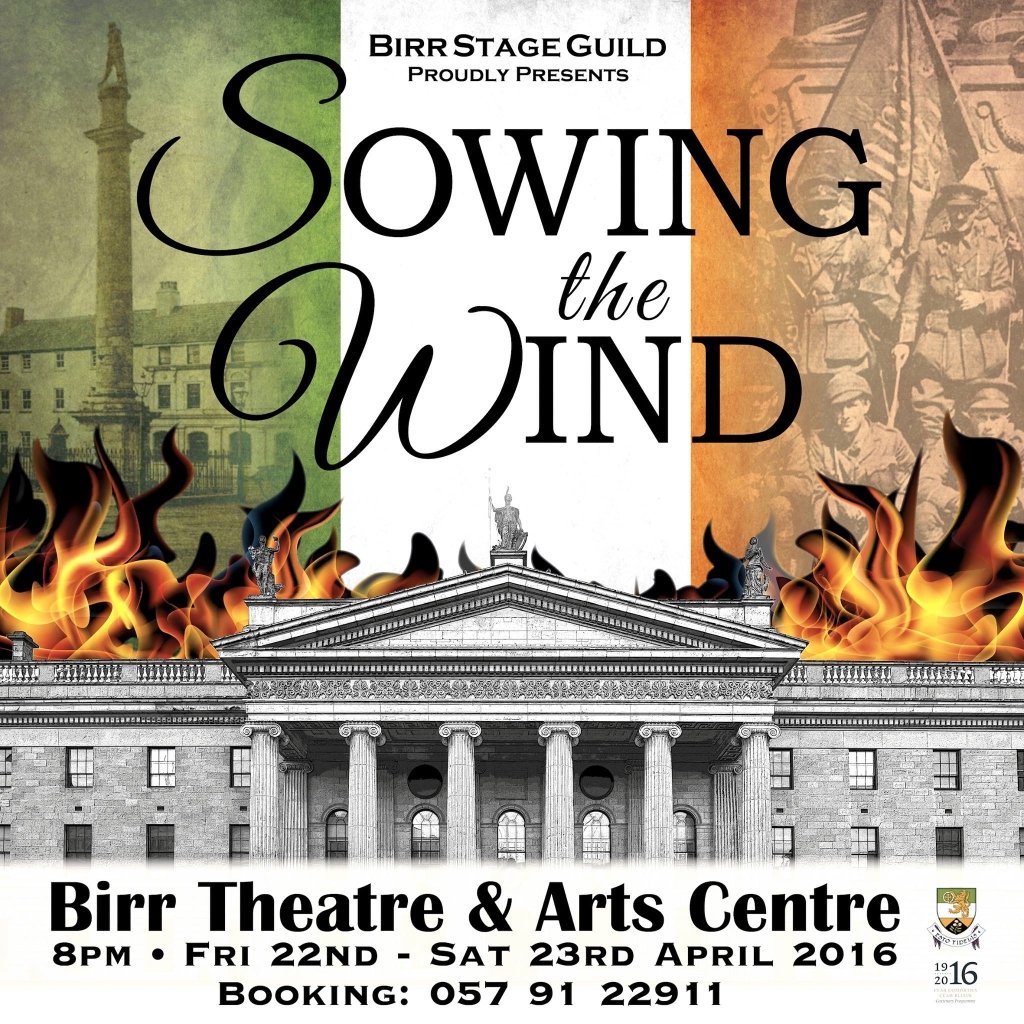 ljwbyrne's tweet photo. @BirrTheatre One week to go. Book your tickets now https://t.co/znbmfrUEJV #sowingthewind #birrstageguild https://t.co/C0ZCx5bI0G