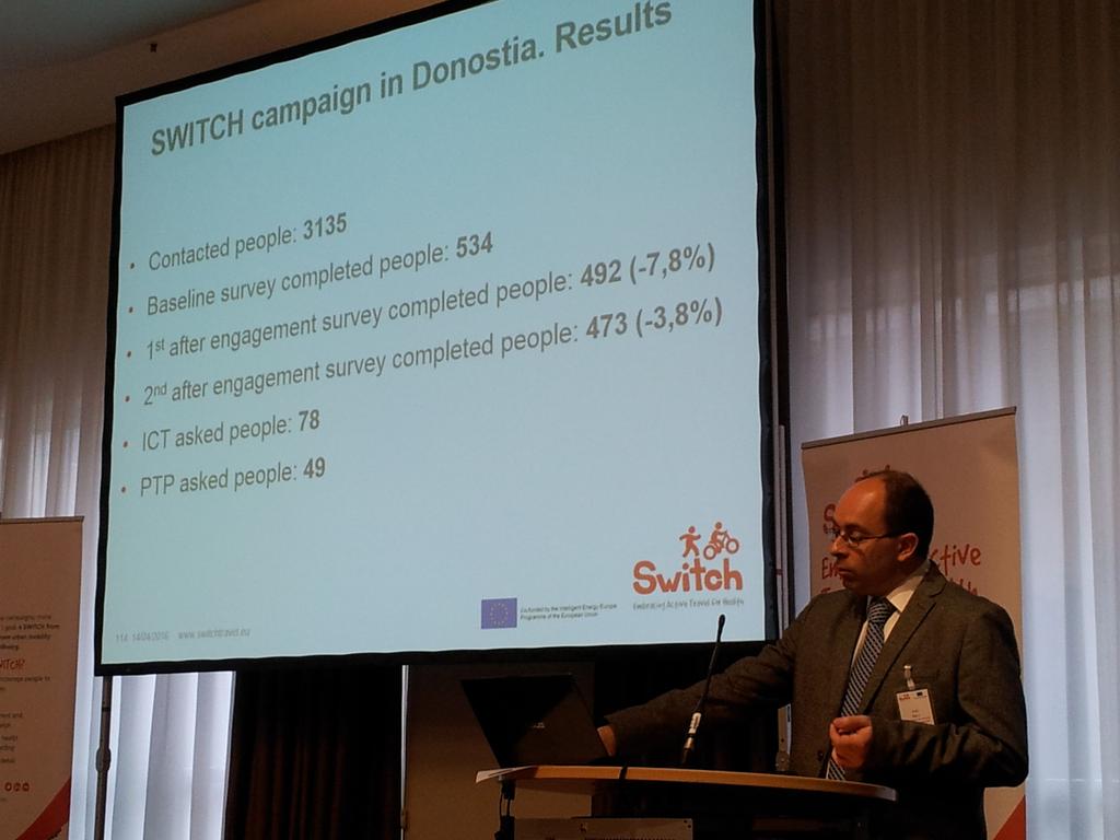 switchtravel's tweet photo. In Donostia / San Sebastian more people cycle & walk after they received personalised travel advice #switchtravel https://t.co/tCGLT8SisE