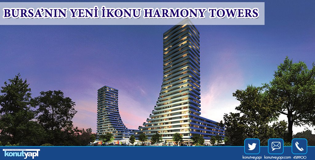 KonutveYapi's tweet photo. Eroğlu Gayrimenkul'un 160 milyon TL'lik yatırımı Harmony Towers, Bursa'ya değer katıyor.  https://t.co/AgAUc21Wc9 https://t.co/rADXJgCKzL