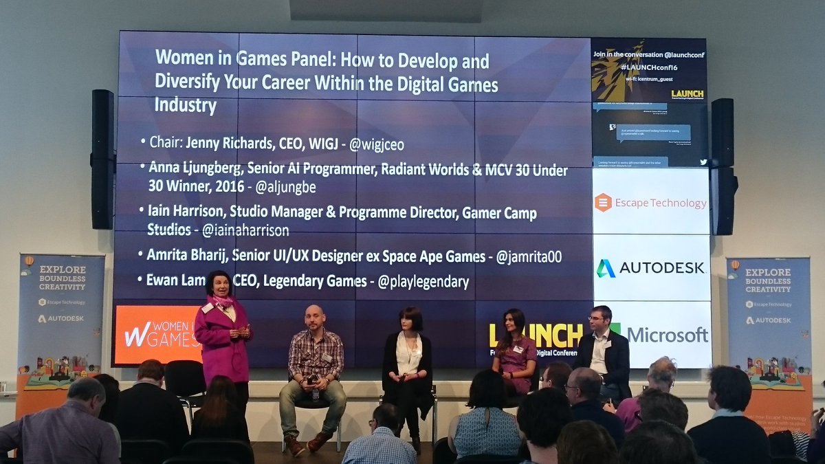 Great line up for Women in Games panel <a href="/launchconf/">LAUNCH Games Conf</a> #launchconf16