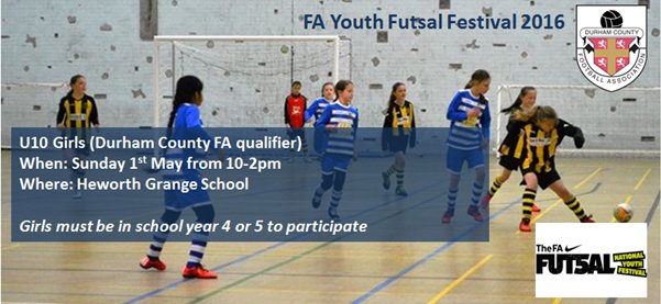 tinareed40's tweet photo. @HebburnHoneys @washyjnrsgirls @SouthDhmCestria @Washington_AFC U10 Girls FA Youth Futsal Festival coming up... https://t.co/ztHUsaswgi