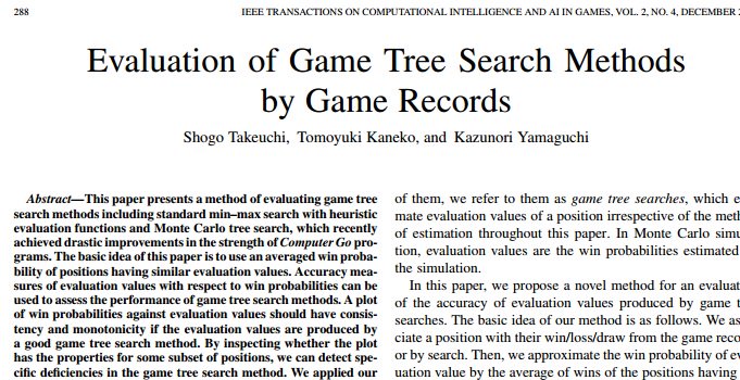 IEEETxnOnGames's tweet image. buff.ly/1MgHSgI #MCTS #GameTreeSearch #evaluationfunction #CI #AI #Games