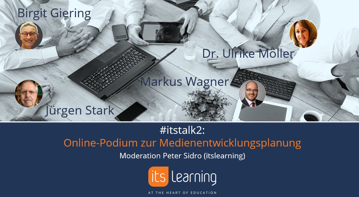 itslearning_de's tweet photo. Heute 17:30 #itstalk2 #medienentwicklungsplanung m @Spinatundei, @gitfotmot https://t.co/KLezZemYsd #digitalebildung https://t.co/rZcrJ6ybqm