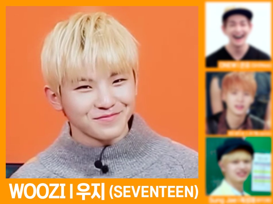 1theK's tweet photo. [#ChoiceThursday] RT it! Who has the best smile among them? #여러분을_심쿵케하는_입동굴_남돌은? #WOOZI #우지 #SEVENTEEN #세븐틴 https://t.co/QFB9X9bBny