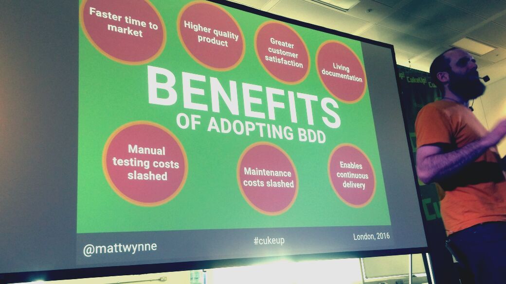 sten_aksel's tweet image. Will BDD be worth using? This picture from Matt give you the answer #CukeUp #cucumberbdd