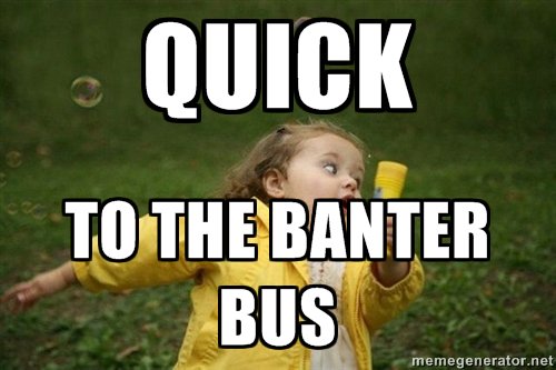 Z103Radio's tweet photo. Hop aboard The Banter Bus @ 11 for a banterlicious (real word) 1 hour of music, games &amp; chat and more! https://t.co/wO1fbiZVsP