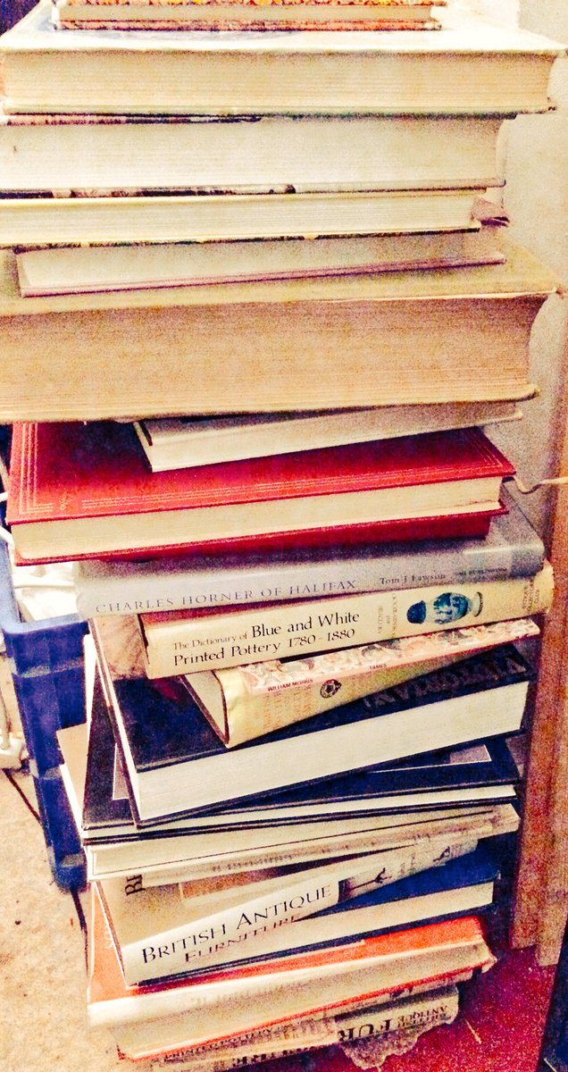 HardyAntiques's tweet photo. You can, it turns out, have too many books on antiques #shelfcollapse https://t.co/mPbws42nr0