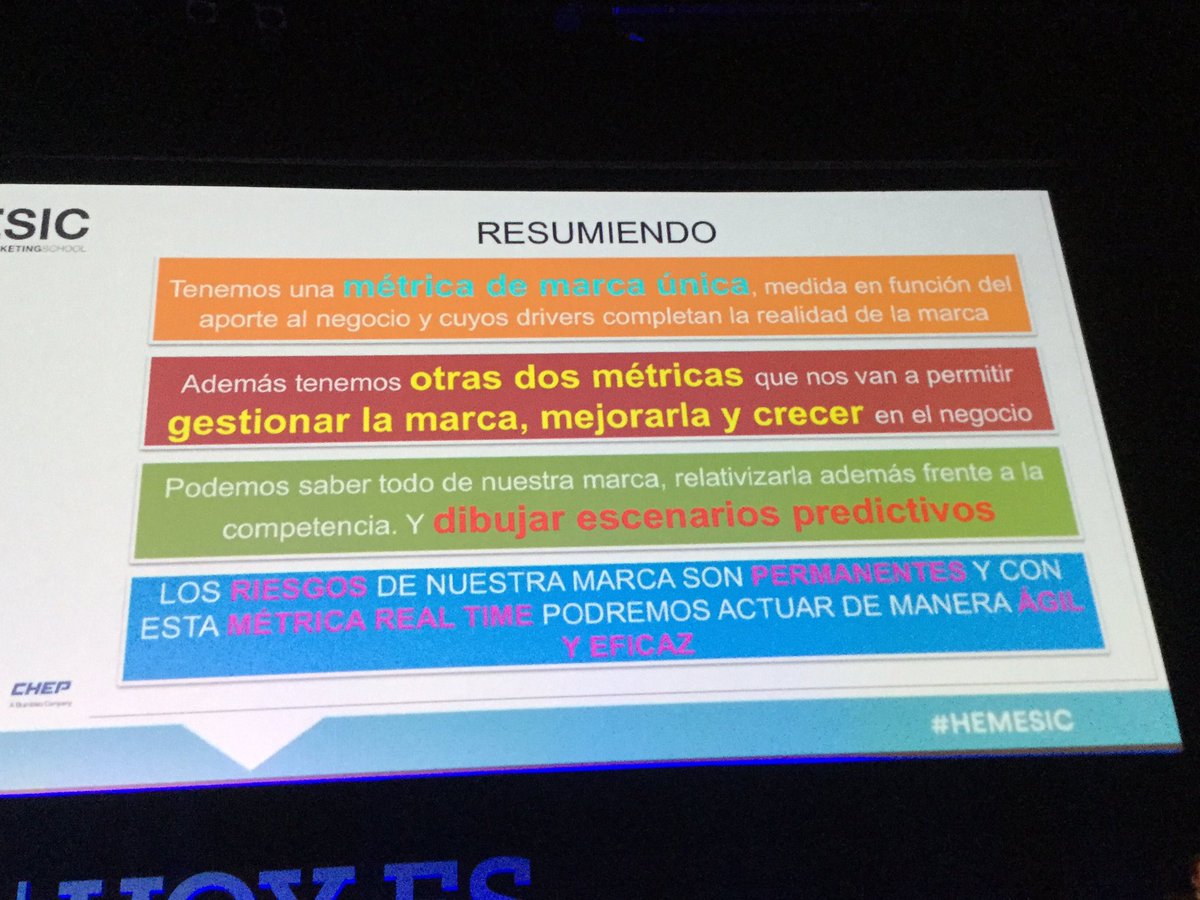 JoostTom's tweet photo. #HEMESIC resumen de los 4 puntos fundamentales de la ponencia sobre la energía de la marca por @MacarenaEstevez. https://t.co/UAFqZHKYGm