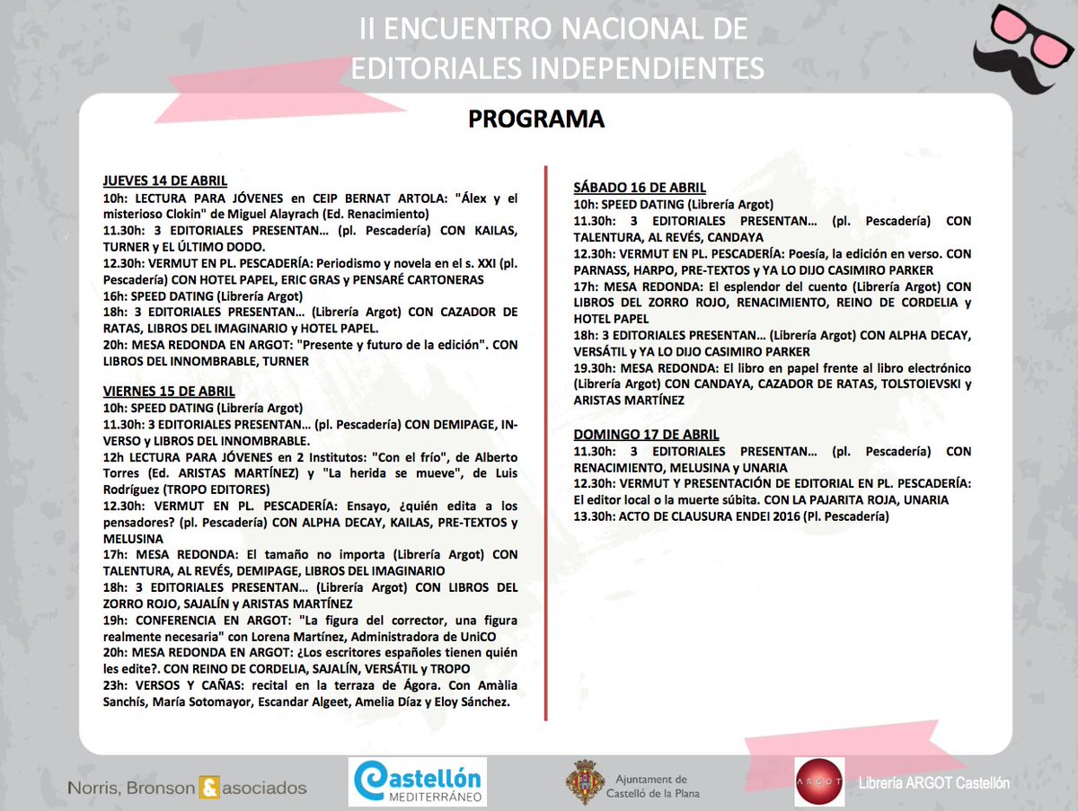 #ENDEI #Castellon único foro en España que reúne editores y autores en un speed dating con 110 participantes