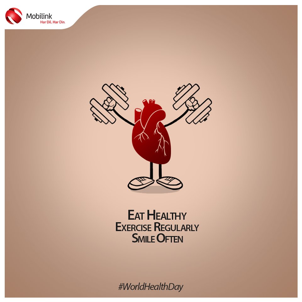 jazzpk's tweet photo. Let’s adopt a healthy lifestyle for a better tomorrow! #WorldHealthDay https://t.co/TbAbOcZ7Uf