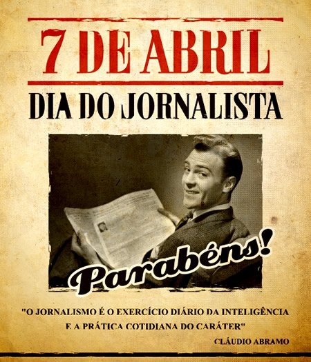 joeljacintho's tweet photo. 7 de Abril - Dia do Jornalista. Nossos Parabéns! https://t.co/E4EU3Q0Crr