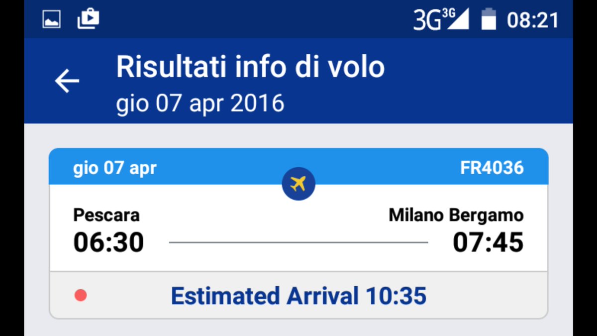 avmagazineit's tweet photo. #Ryanair Pescara Bergamo #FR4036, ancora in attesa per "nebbia" che arrivi un aereo e terza ipotesi di arrivo: 10:35 https://t.co/0brjsMXaxx