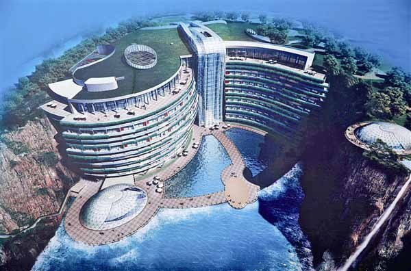 XHNews's tweet photo. No hotel can surprise you anymore? How about "Deep Pit Hotel" to be opened 2017 in E China metropolis Shanghai? https://t.co/CKZuUZItk1