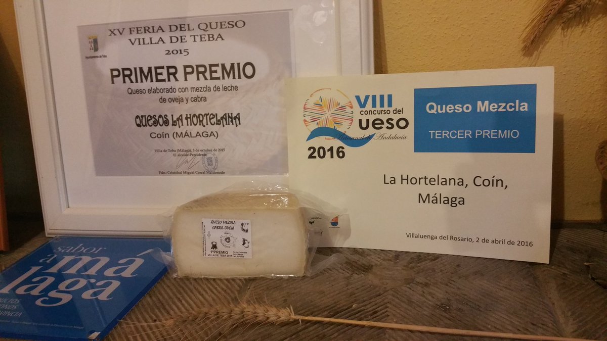 #Queso mezcla cabra oveja #artesano #Coín #nuevopremio #VII concurso de quesos sierra de Cádiz 2016 #Málaga
