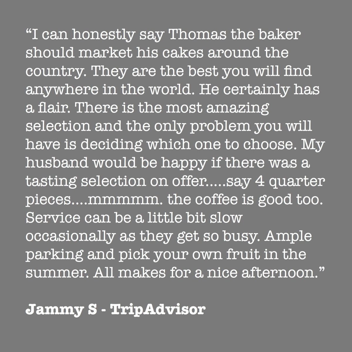 CattowsFarm's tweet photo. Awesome review on #TripAdvisorChat and we'd have to agree. Possibly the best #cakes in the country! #Leicestershire https://t.co/qW7KNCih6J
