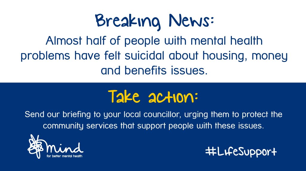 MindCharity's tweet photo. Local #LifeSupport services that people with mental health problems rely on are under threat https://t.co/k3DhHKvOTU https://t.co/jHQADUutgW