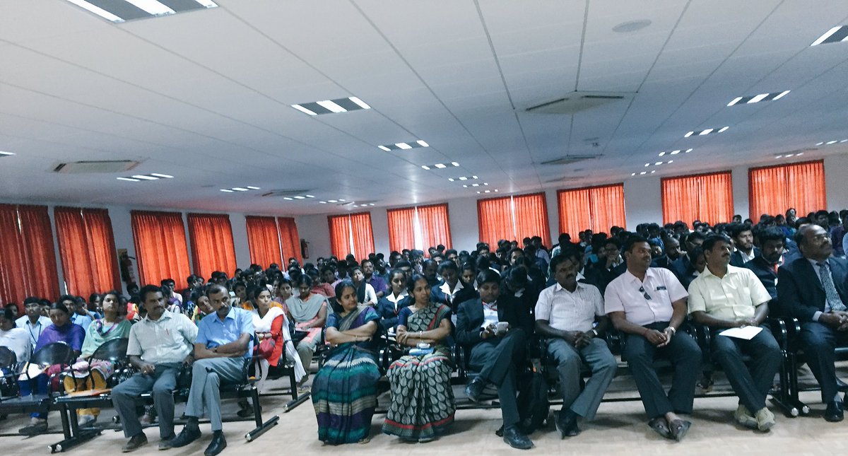 SRKoti's tweet photo. @JanotohMano : Spreading Financial literacy with #MyFirstPayCheque at Coimbatore for ANNA University students https://t.co/CQHdNxLUJv