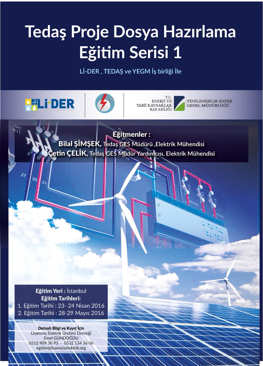 Tedaş Proje Dosya Hazırlama Eğitimi Başlıyor#enerji#lisanssız#elektrik#yenilenebilir enerji#eğitim#tedaş#yegm#