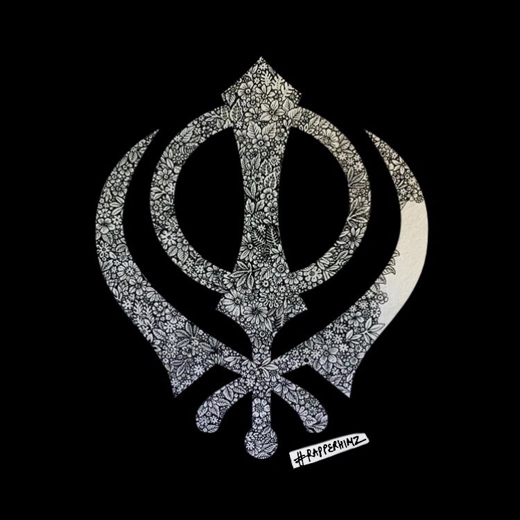 RapperHimz's tweet photo. #khandasahib #art #doodleart #sketch #digitalart #sikhism #rapperhimz https://t.co/lh5VwruMk5