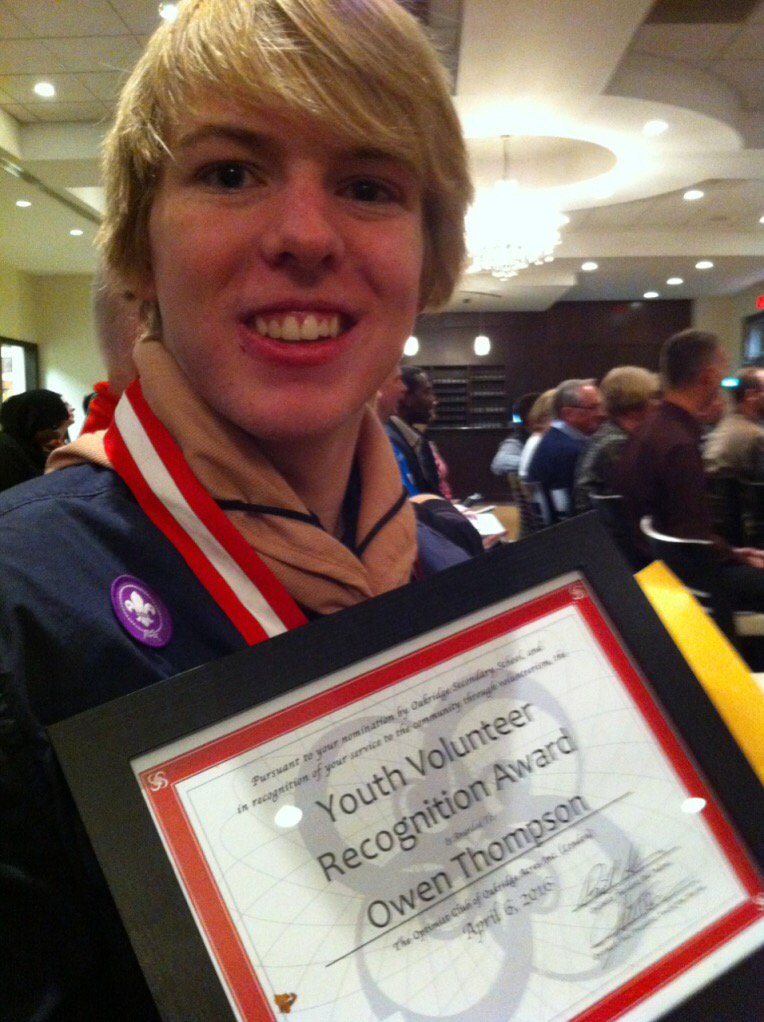 Oakridge_SS's tweet image. Congrats to Oakridge's Owen Thompson, the recipient Youth Volunteer Appreciation Award courtesy of @OakridgeOpt
