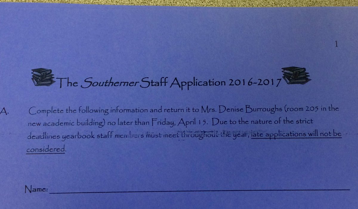 chssoutherner's tweet photo. Pick up your 2016-17 CHS yearbook application now! 
🕵🏻🎟📷📝✅ https://t.co/VFNvwXP864