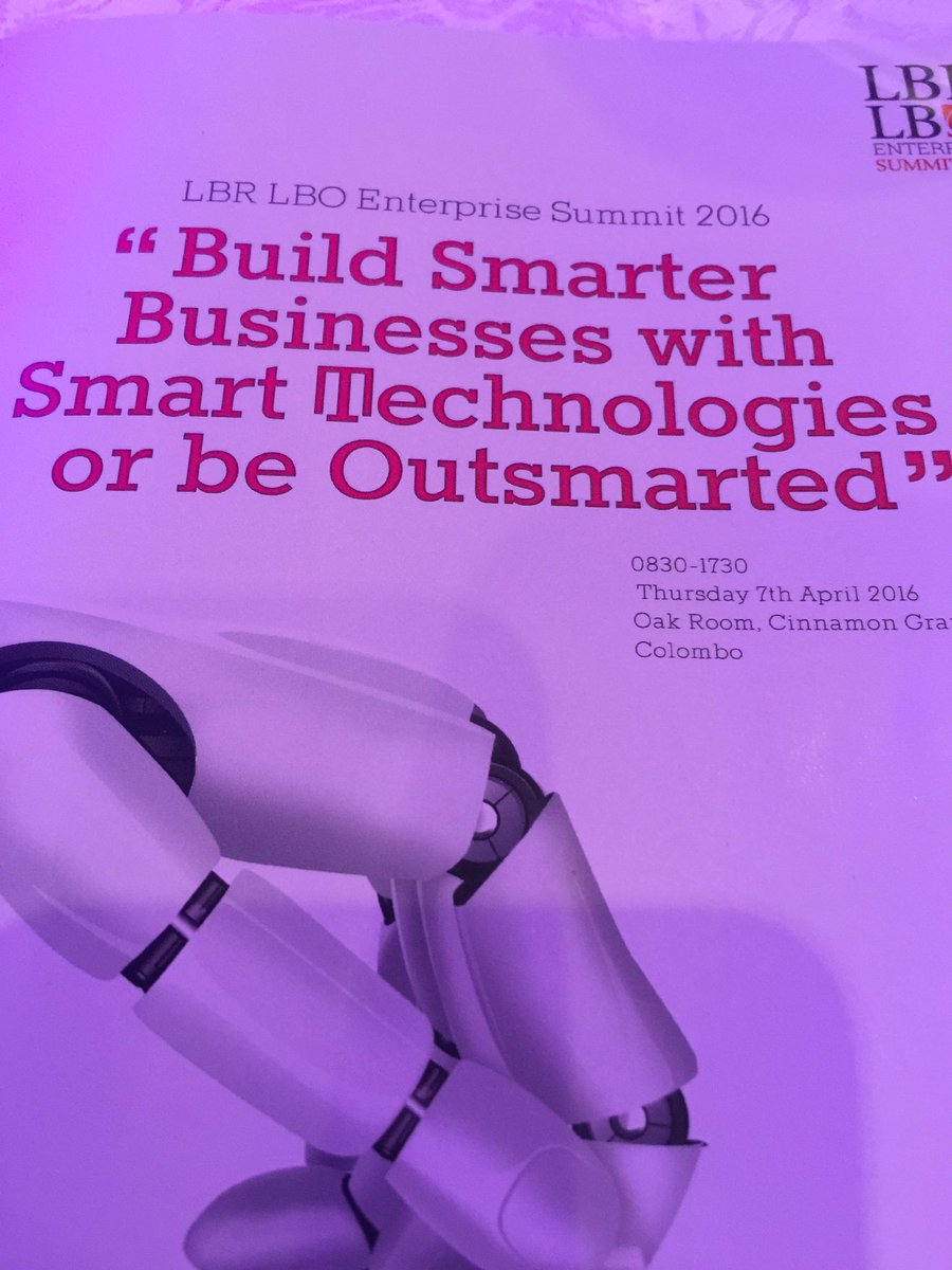 thushera's tweet photo. #lbrlbosummit to discuss smart technologies @VirtusaCorp https://t.co/AIatJKxVvq