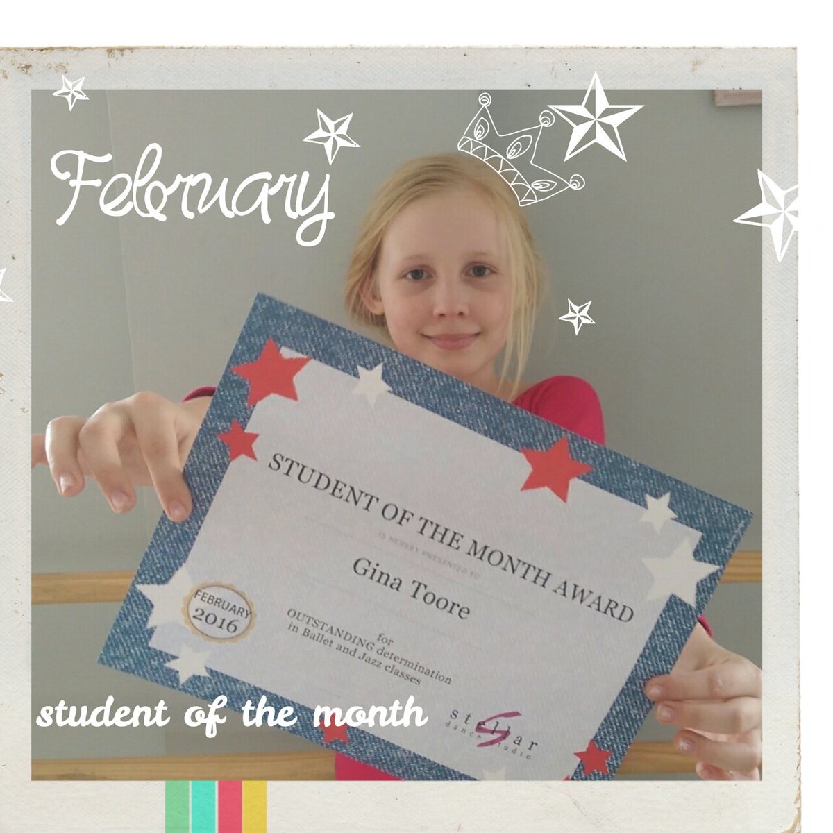 stellar_dance's tweet photo. Congrats to Gina Toore for getting STELLAR STUDENT OF THE MONTH! ﹏determination﹏ https://t.co/ffc0SqEC3J