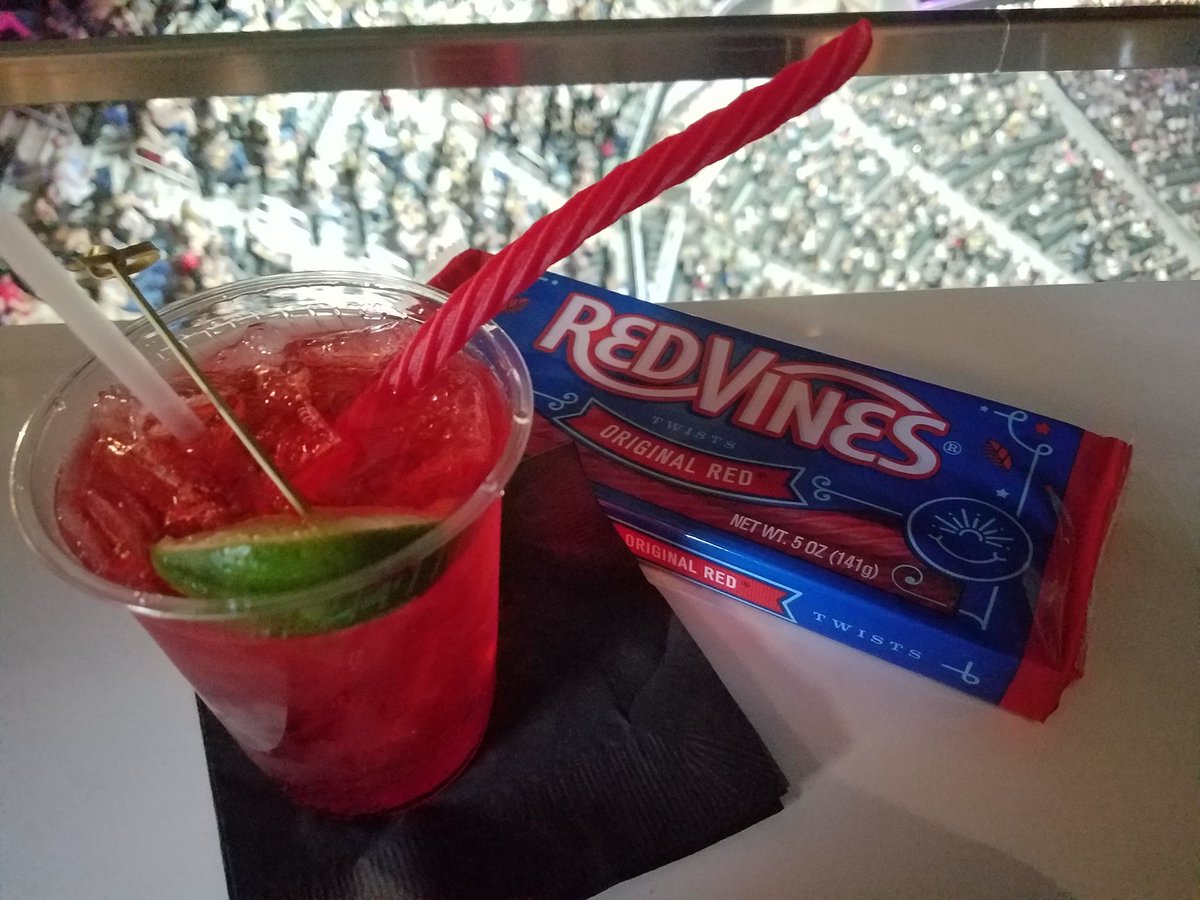 ManTripping's tweet photo. Time for my own cocktail creation ... @RedVines vodka cranberry #MenWhoBlogLV #TMobileArena https://t.co/pscJYXDYuR