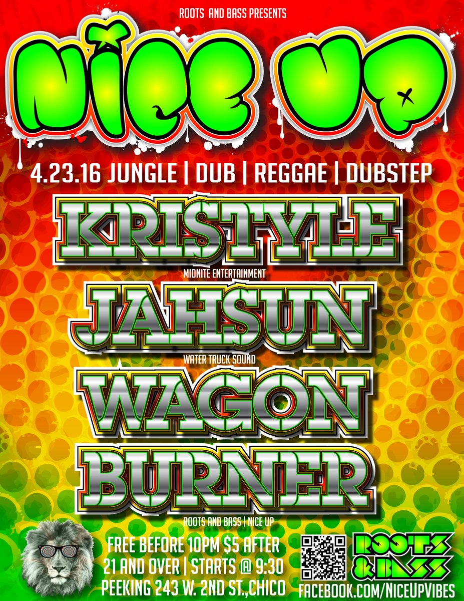 DankGRFX's tweet photo. #NiceUp #Kristyle #Jahsun #WagonBurner #Chico #CSU #ChicoState #ButteCollege #Dubstep #Reggae #Jungle #BassMusic https://t.co/Z9Qk50zJ13